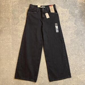 Levi's Black Wide Leg Flare Jeans